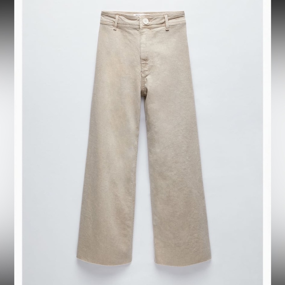 ZARA women marine straight jean